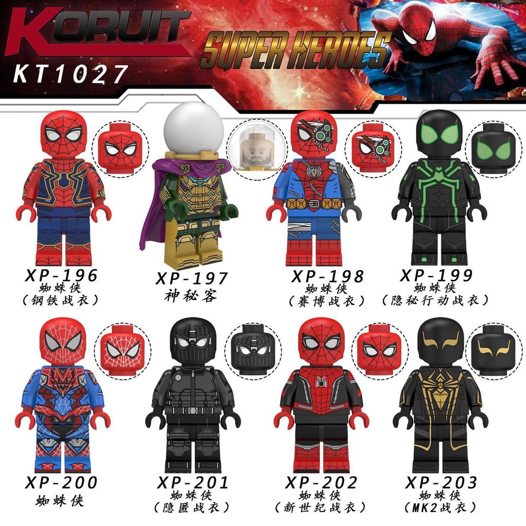 XP196-203 Building Block Minifigure Superhero ประกอบอาคารบล็อกของเล่นเพื่อการศึกษา KT1027