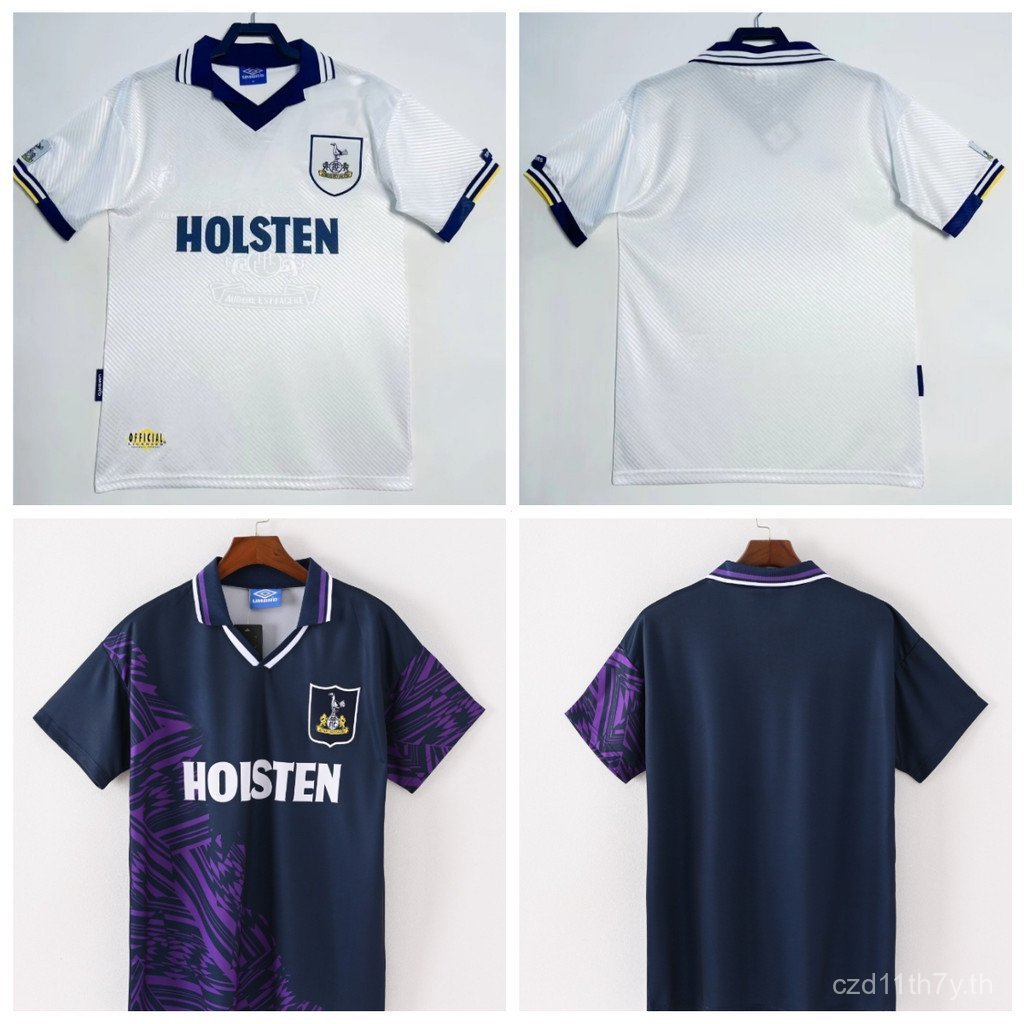93-95 TOT Spurs Home Retro Soccer Jersey คุณภาพสูง Vintage Football Jersey เสื้อยืดที่กําหนดเอง