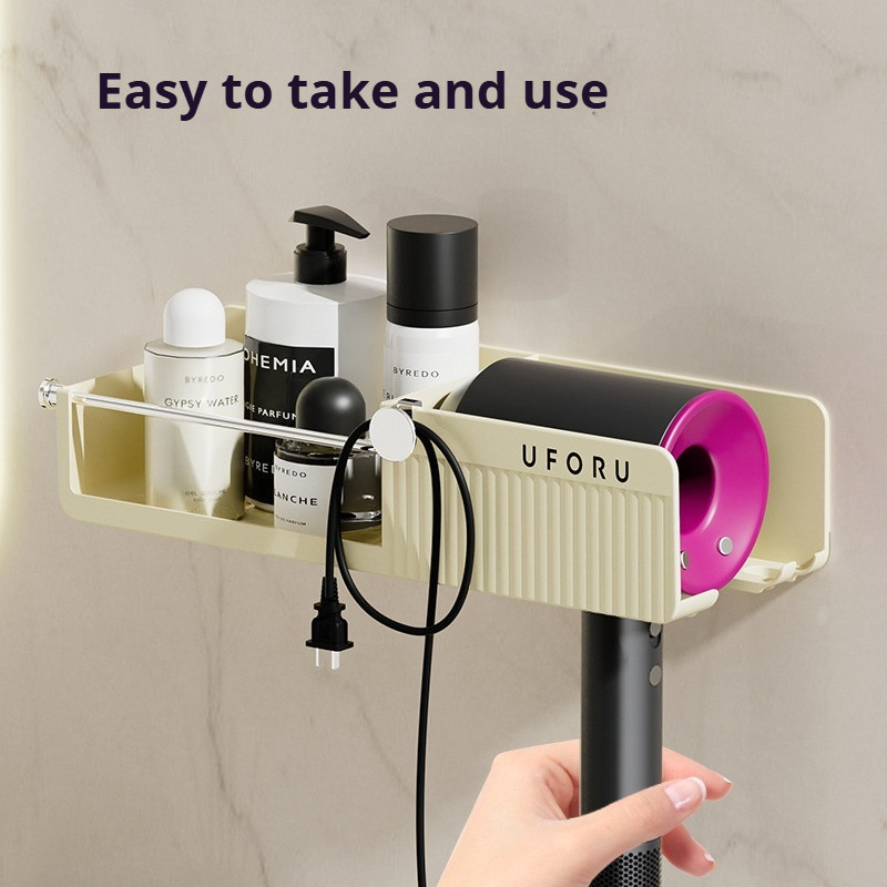 Non-punching Bathroom Shelves Light Luxury Home Toilet Toilet Wall Wall-mounted Multi-functional Hai