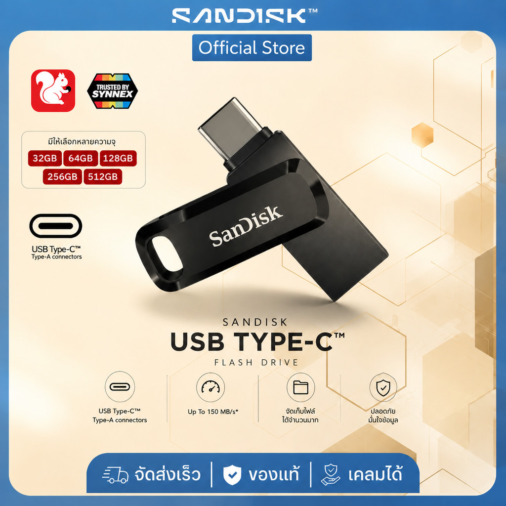 SanDisk Ultra Dual Drive Go 32GB/64GB/128GB/256GB/512GB/1TB USB 3.2 Gen1 Flash DriveType-C Speed 400mb/s