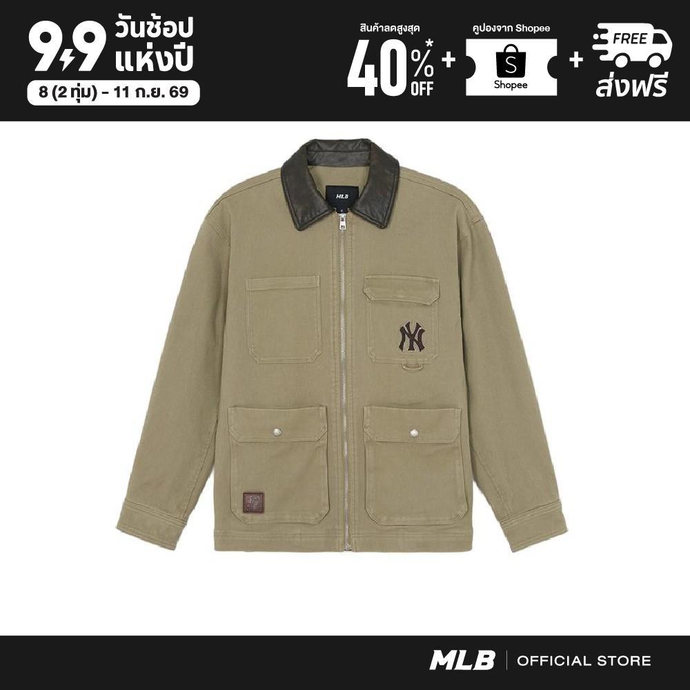MLB เสื้อจัมเปอร์ ยูนิเซ็กซ์ Basic Washing Mid Work Jacket(Single) รุ่น 3AJPB0661 50BGD สีเบจ
