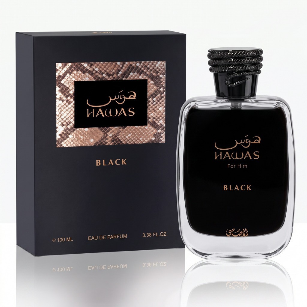 น้ำหอม HA.WAS Black Perfume 100 ml.  Aromatic Woody มีความเข้มข้น ดุดัน ลักชัวรี