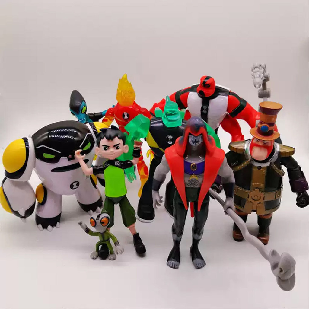 9 BEN10 Youth Hacker Superheroes ของเล่นเคลื่อนย้ายได้รูปเครื่องประดับของขวัญ