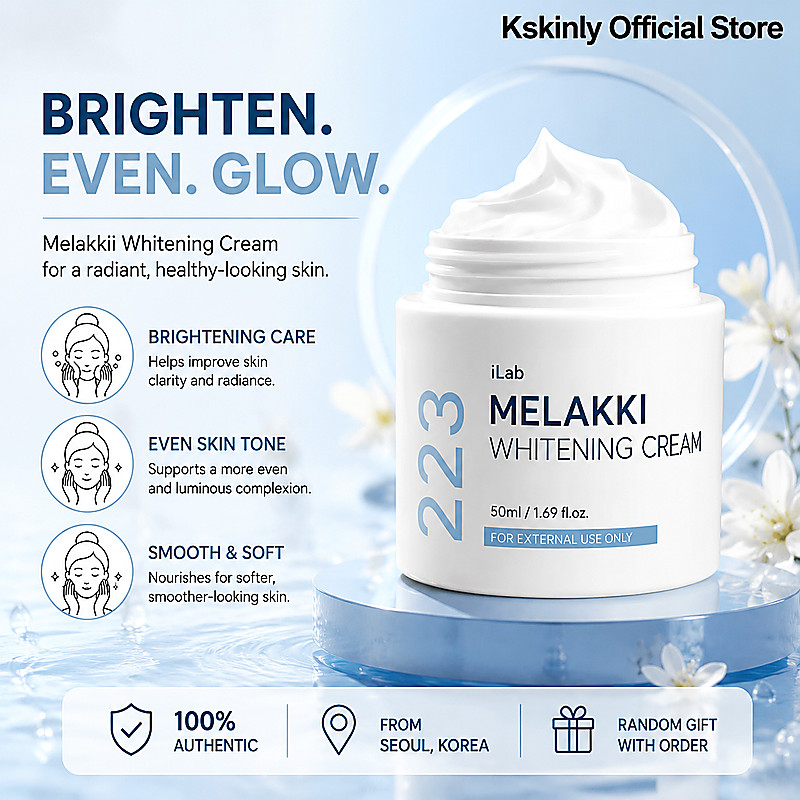 ILab Melakki ครีมไวท์เทนนิ่ง 50ml สกินแคร์เกาหลี Daily Beauty Essential Daily Beauty Care Olive Youn