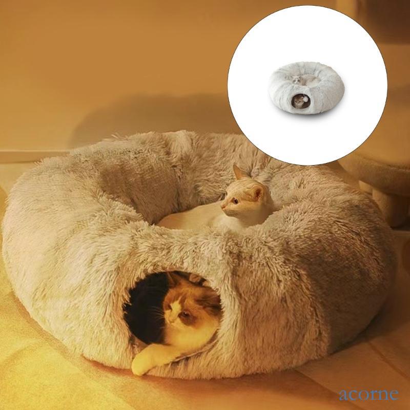ACORN เบาะรองนอนสัตว์เลี้ยง Warm Bed Nest House Plush สําหรับการตั้งแคมป์ในร่มใช้ Travel Friendly Pe