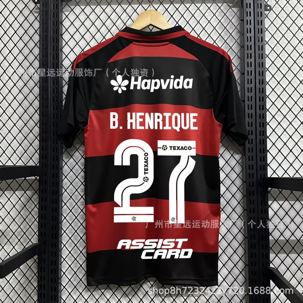สไตล์ใหม่ 2627 Flamengo Home Jersey Bajia Short Sleeves Jersey Thai Version CR Flamengo Print Number