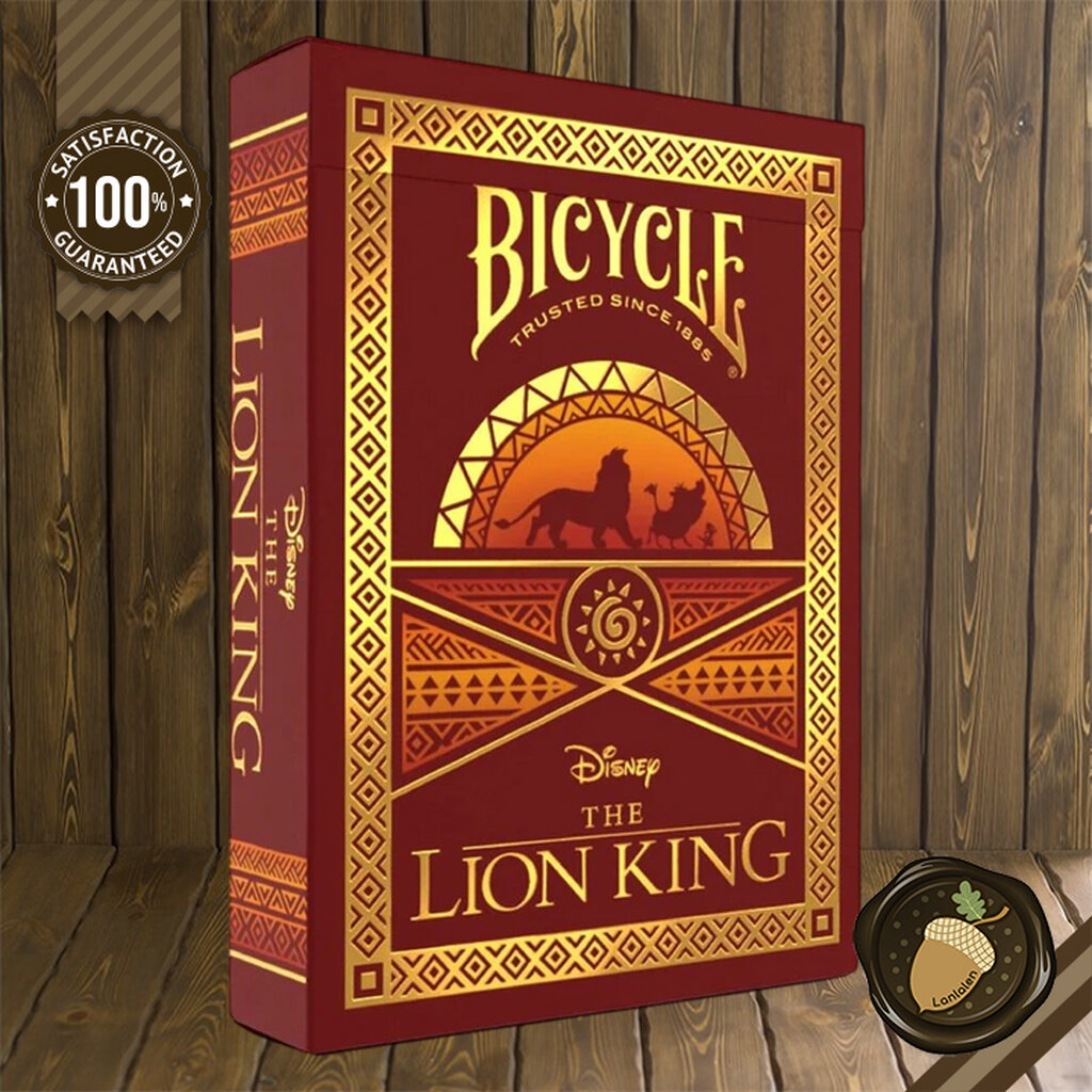 Playing Cards: Bicycle - Lion King การ์ดสะสม อุปกรณ์มายากล