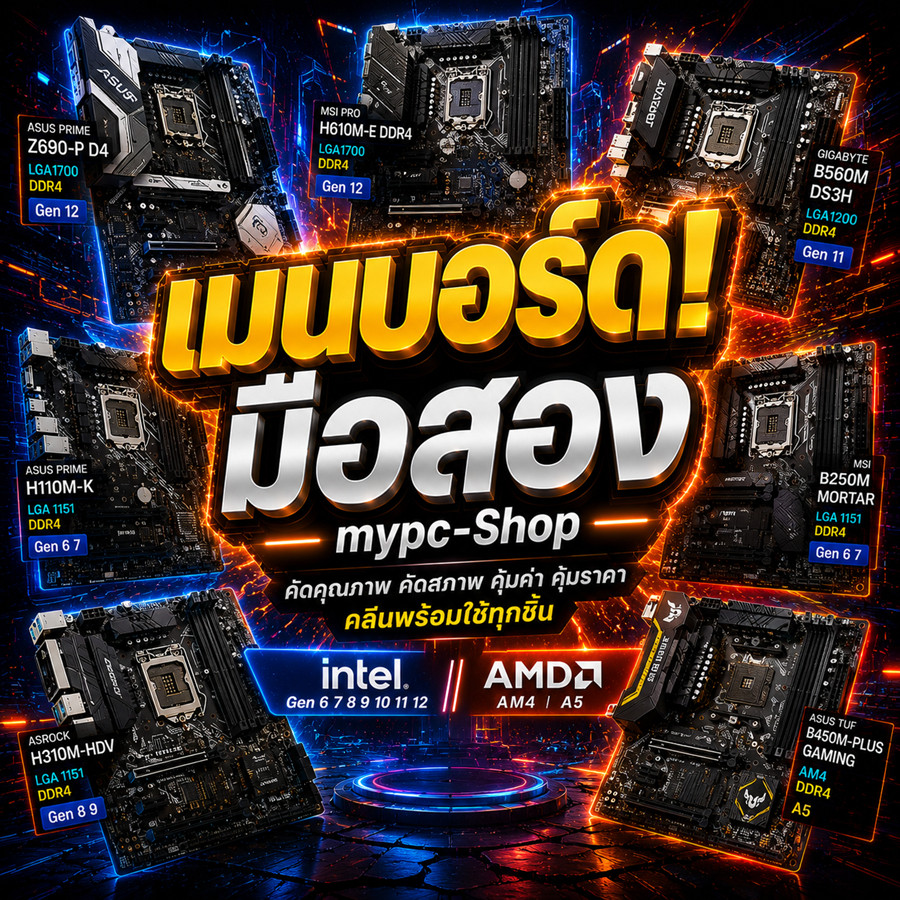 💥 รวมเมนบอร์ด :: || Intel & AMD || LGA1155 1156 1150 1151 1200 1700 // Am3 Am4 Am5 // Mainboard มือส