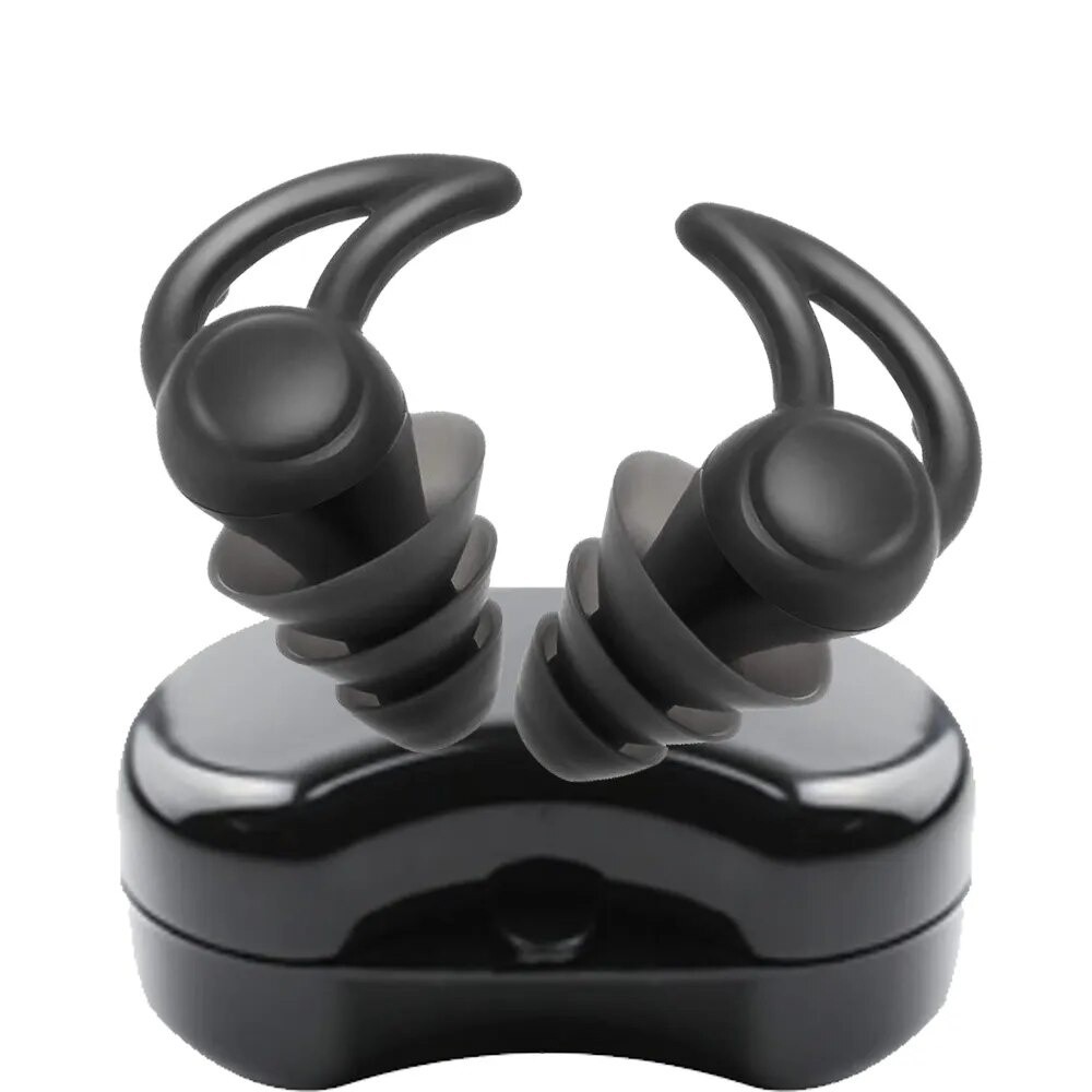 Ear Plugs for Sleeping Noise Reduction Silicone Sleep Earplugs Reusable Hearing Protection Sound Blo