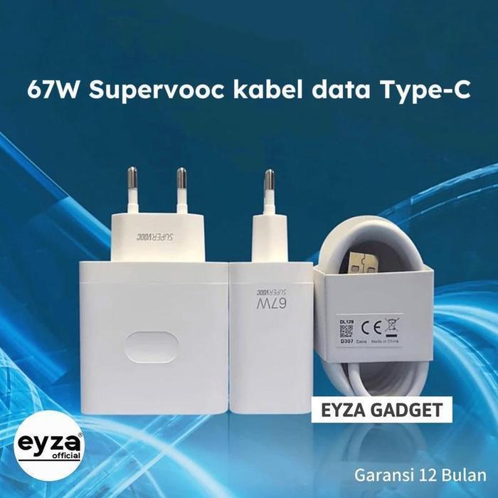 เครื่องชาร์จ Opo ของแท้ 67W Supervooc อะแดปเตอร์สายเคเบิลข้อมูล type-C หนึ่งชุด - Default GIYO