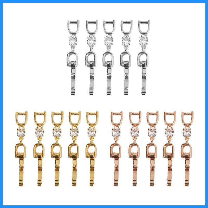 Luk 5 ชิ้นชุดเครื่องประดับโครงการสร้อยคอ Clasp สําหรับ Rhinestone สร้อยข้อมือ Extender ปิดโซ่ตัวเชื่