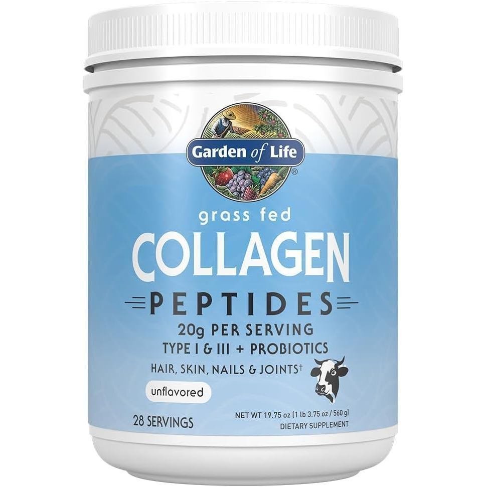 Garden of Life Grass Fed Collagen Peptides Powder ผงคอลลาเจนไม่รสสําหรับผู้หญิงผู้ชายผมผิวเล็บข้อต่อ