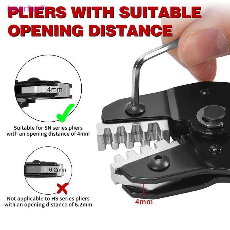 [InterfunT] SN CRIMPING Tool คีม Crimp Jaw 4 มม.สล็อต SN-SN-2546B/02C/6/58B/58BS/06WF/2549/48B ใช้สํ