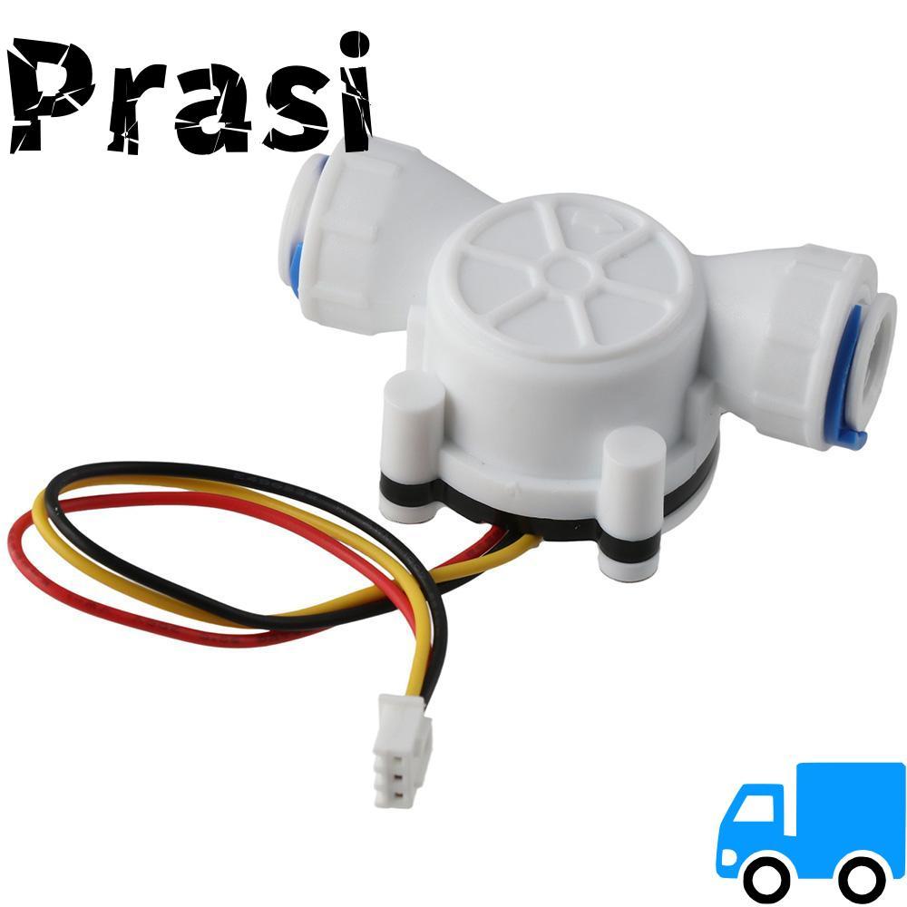 PRASI Flowmeter, สีขาว 3/8" เครื่องวัดการไหลของน้ํา, พลาสติกความแม่นยําสูง 0.3-10L/min Quick Connect