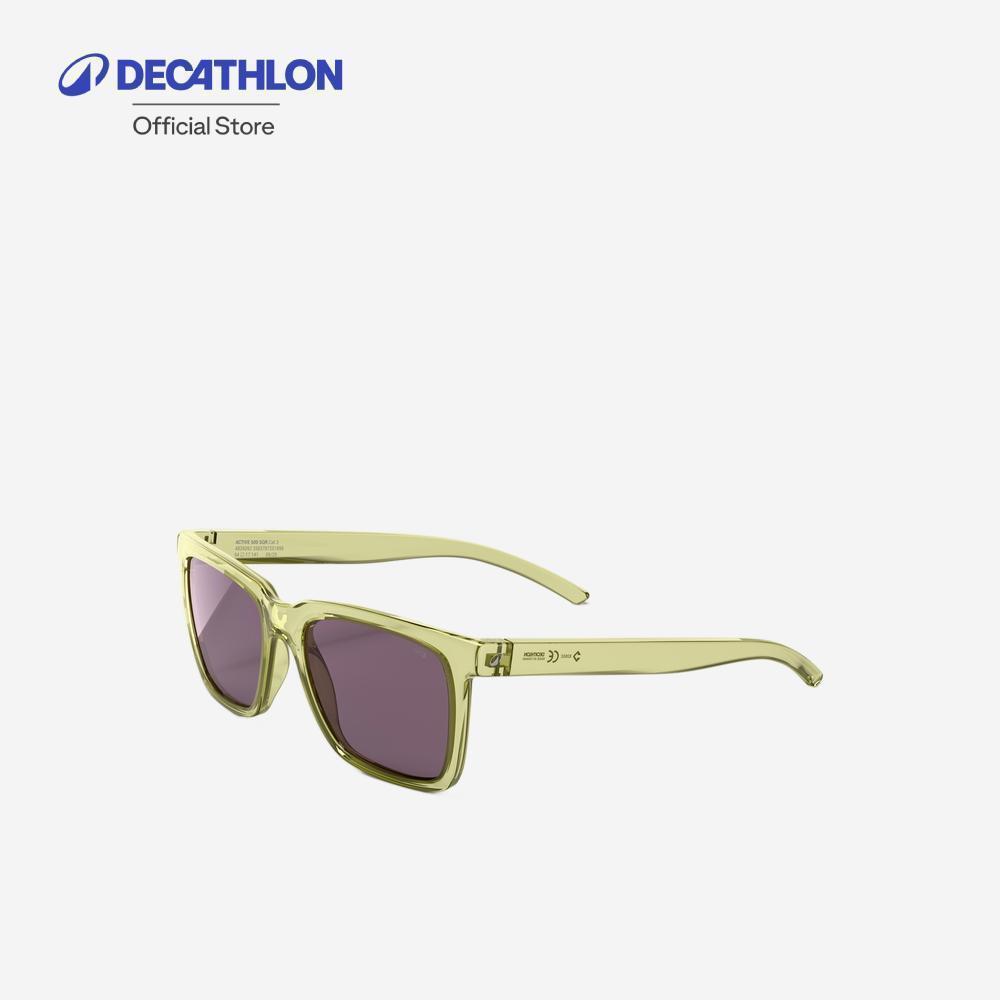 Decathlon Category 3 Active 500 Sqr Rectangular Sunglasses แว่นกันแดดทรงสี่เหลี่ยม ประเภท 3 รุ่น Active 500 Sqr - Green