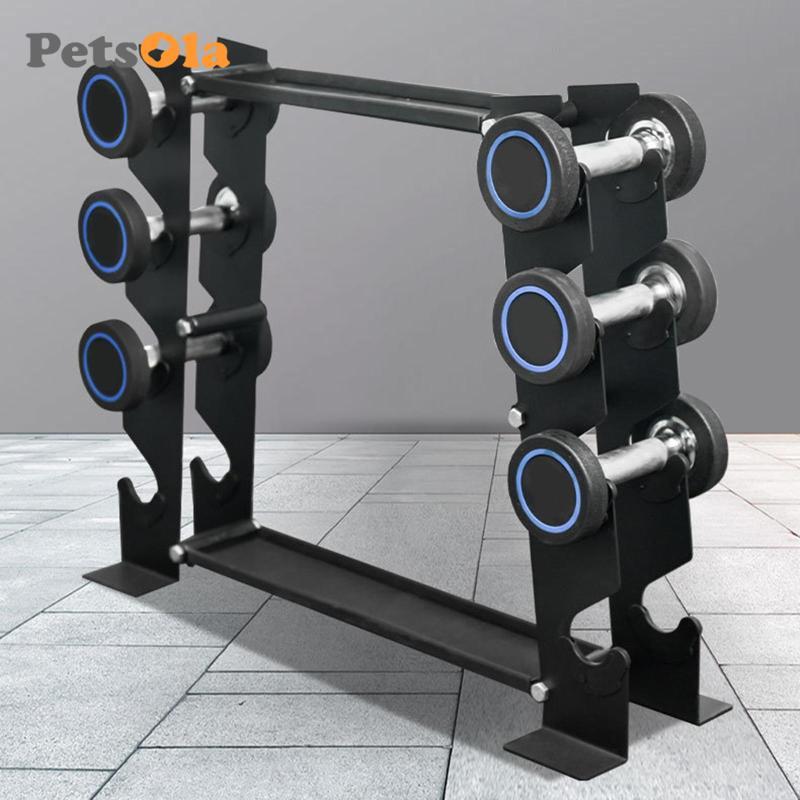 [Koolsoo2] Fitness Dumbbell Holder Stand เหล็กทนทาน Shelving Space Saver Dumbbell Organizer สําหรับก