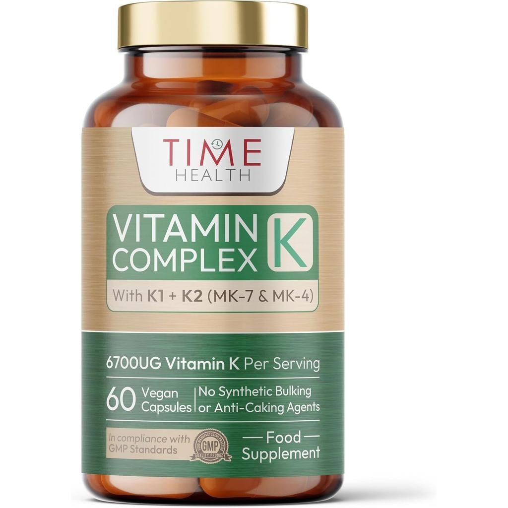 Vitamin K Complex - K1 + K2 MK-7 & MK-4-60 แคปซูล - UK Made