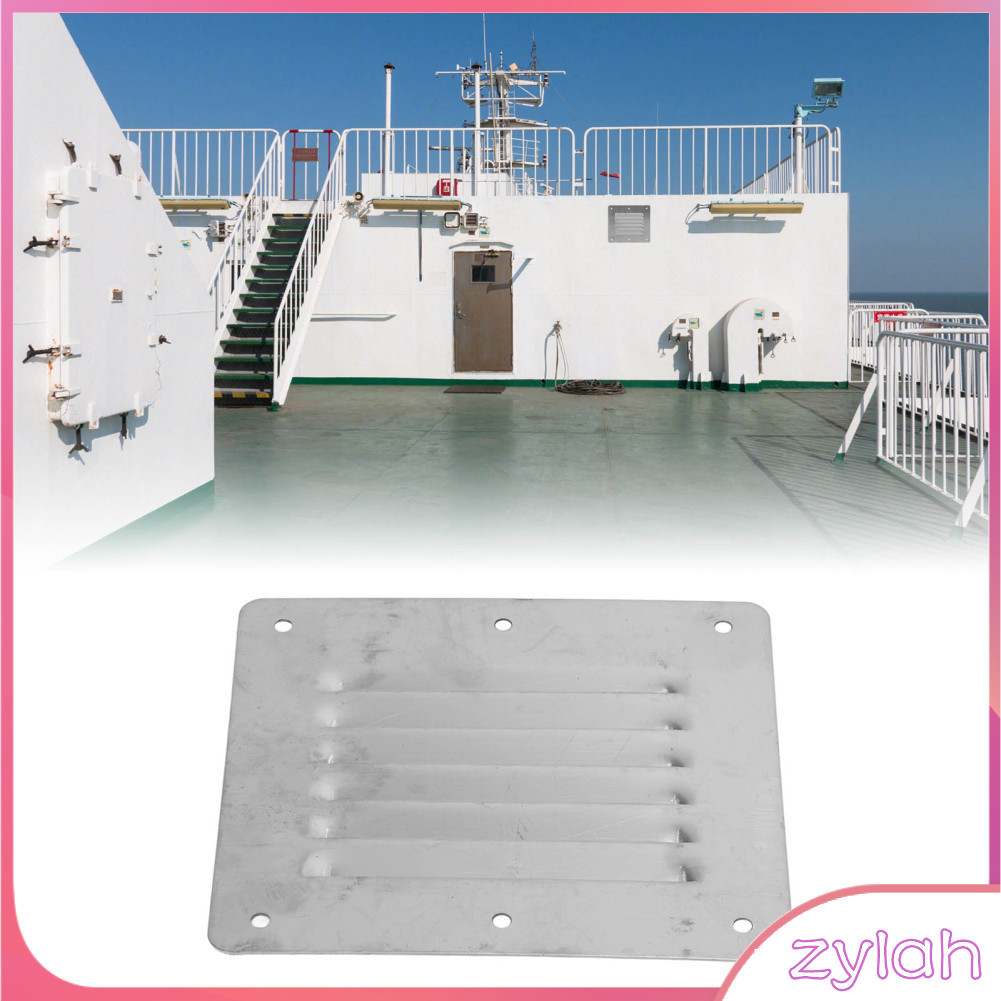 Zylah-th สแตนเลสรูปสี่เหลี่ยมผืนผ้า Louvered Air Vent Grill Marine เรือ 5.0x4.5in Quick Flow Grille 