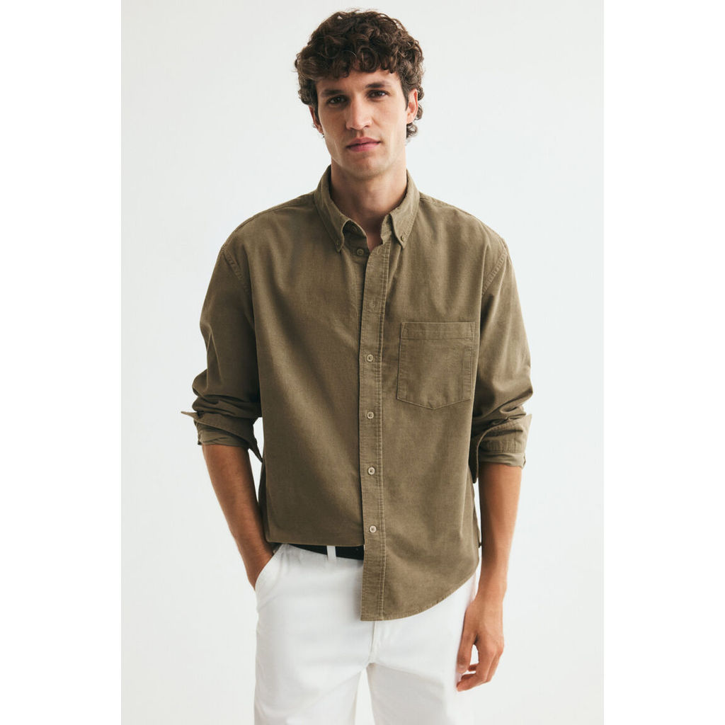 H&M قميص رجالي كوردروي Regular