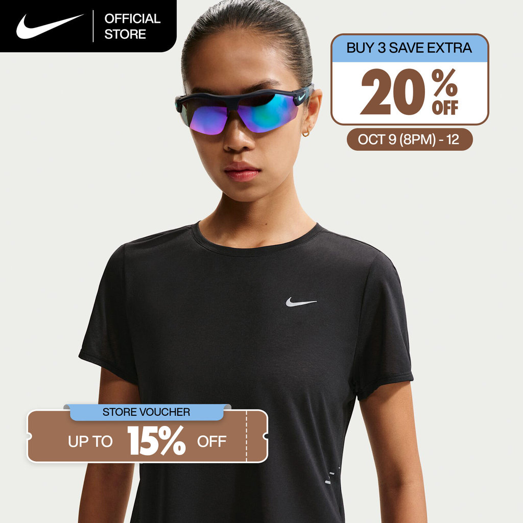 NIKE تيشيرت جري نسائي Swift Breathe Dri-FIT — أسود — صورة 2