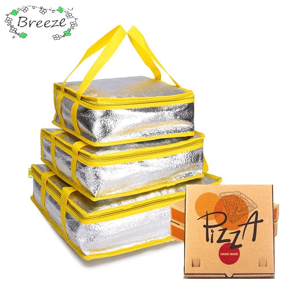 BREEZE กระเป๋าจัดส่งพิซซ่า อาหารปิคนิค กระเป๋าเก็บความร้อน Ice Pack