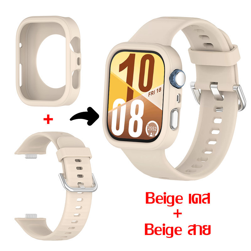 ซิลิโคนสายคล้องคอ Huawei Watch Fit 4 / Huawei Watch Fit 4 Pro สมาร์ทนาฬิกากันชนหน้าจออุปกรณ์เสริมเทป Huawei Fit 3 - รูปที่ 4