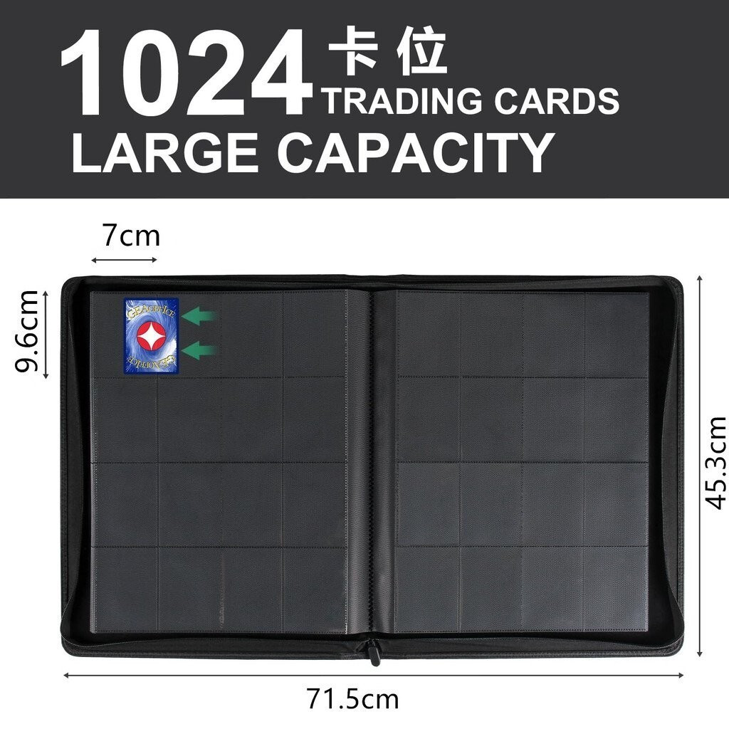 16Grid ความจุขนาดใหญ่ YuGiOh Storage Book Pokémon PTCG Panini Star การ์ดอัลบั้ม Trading Card BookHT9