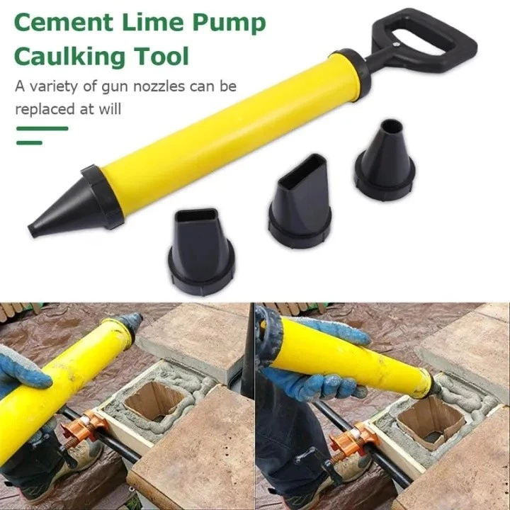 ปืนยาแนวซีเมนต์ (Cement Gun Sprayer) พร้อมหัวฉีด 4 แบบเปลี่ยนได้ ความยาว 600mm สำหรับงาน Grouting และ Mortar