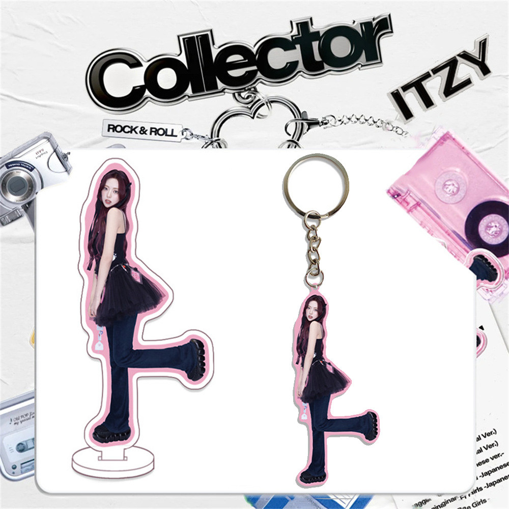 2 ชิ้น KPOP ITZY อัลบั้มใหม่ COLLECTOR พวงกุญแจอะคริลิค 10 ซม.รูป YEJI RYUJIN Chaeryeong Yuna Lia กระเป๋า Accessorie