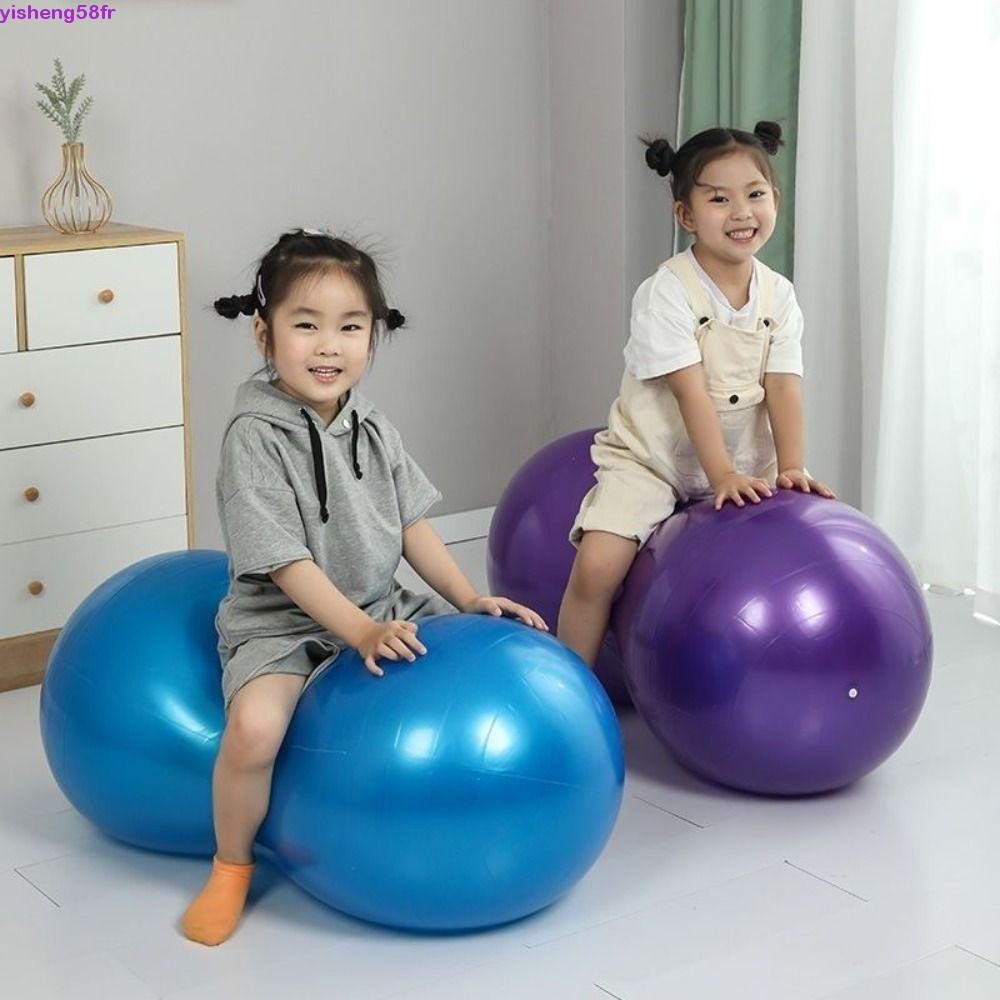 ลูกบอลโยคะยี่เฉิง ถั่วลิสง ขนาด 45x90 ซม. สำหรับพิลาทิสและฟิตเนส ช่วยในการทรงตัวและการสร้างความแข็งแกร่ง