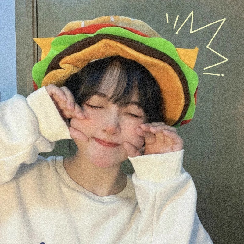 หน้ากากผีฮาโลวีน ฮาโลวีน Haonan Little Brother Headgear Burger Hat ตลกหายากแปลก Party Photo Handy เค