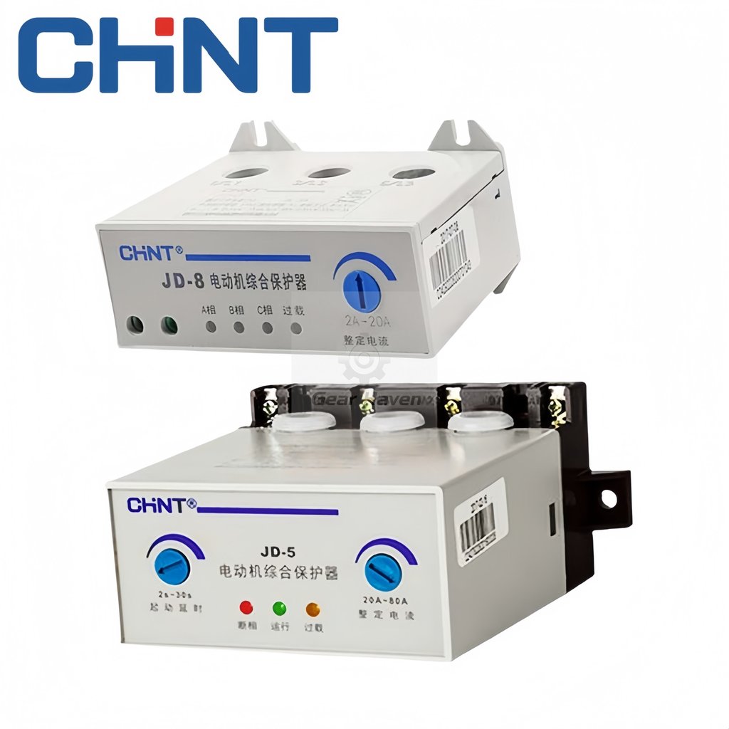 CHNT มอเตอร์แบบบูรณาการ Protector JD-5 0.5A ~ 5A 2A 20A 64A 160A 200A 400A 1-80A JD-8 220V โอเวอร์โห