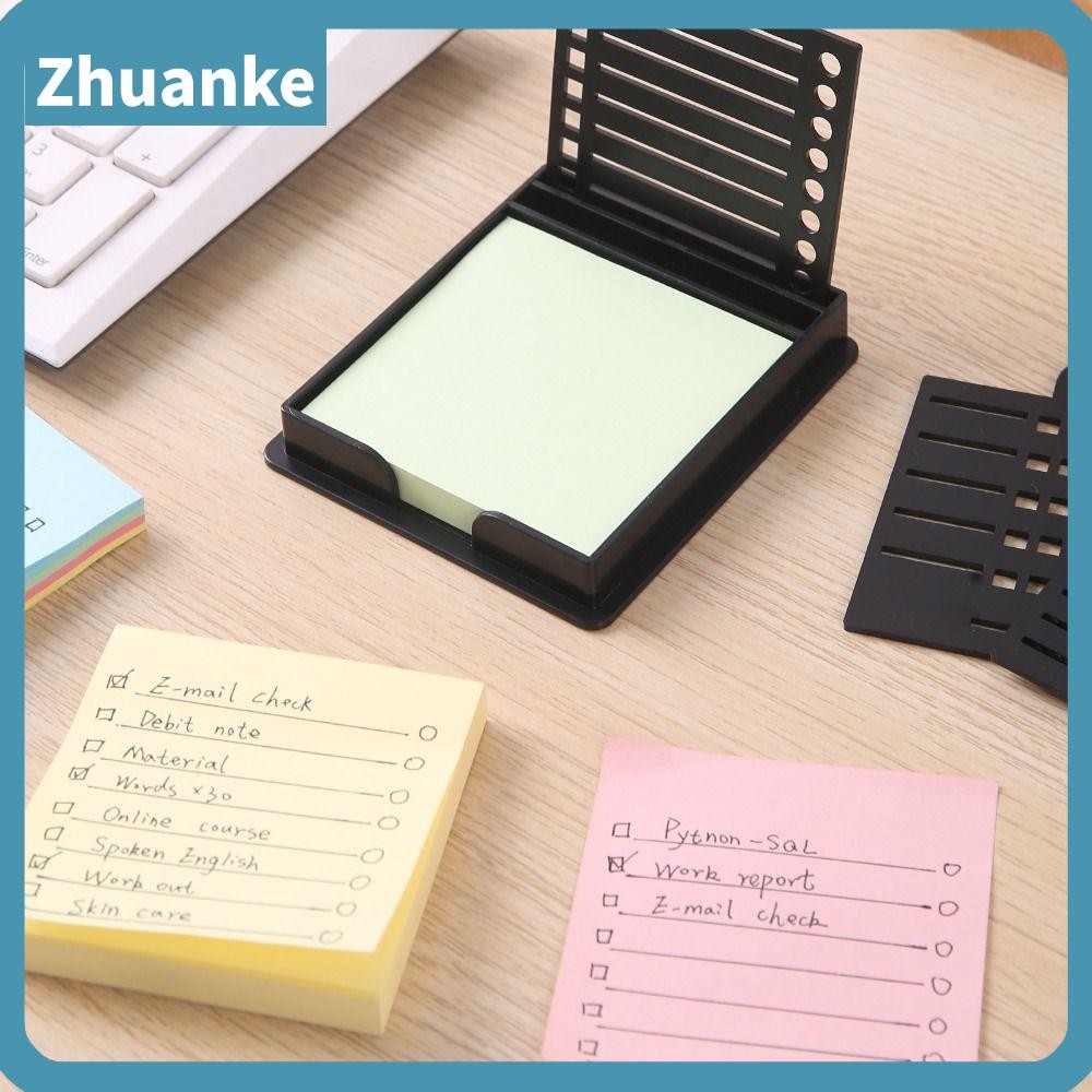 ZHUANKE Sticky Note Stencil, Dispenser Note Box Sticky Note Holder Set, Sticky Note Organizer Line D