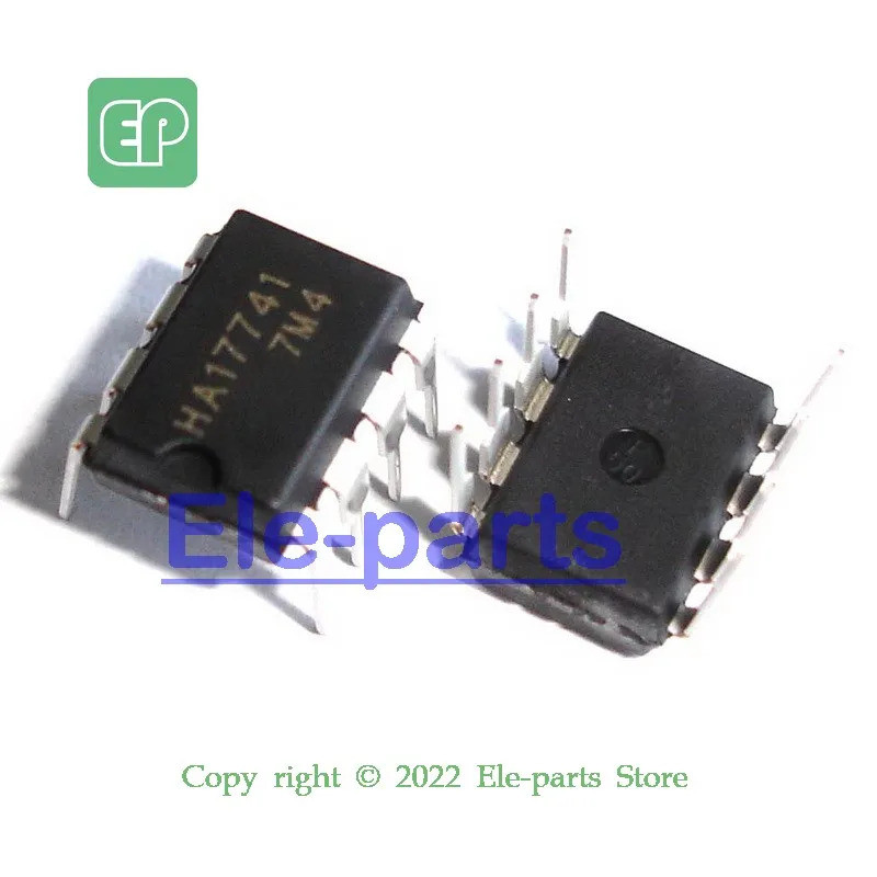 50 ชิ้น HA17741 DIP-8 HA 17741 ชิปเครื่องขยายเสียงปฏิบัติการอเนกประสงค์ IC
