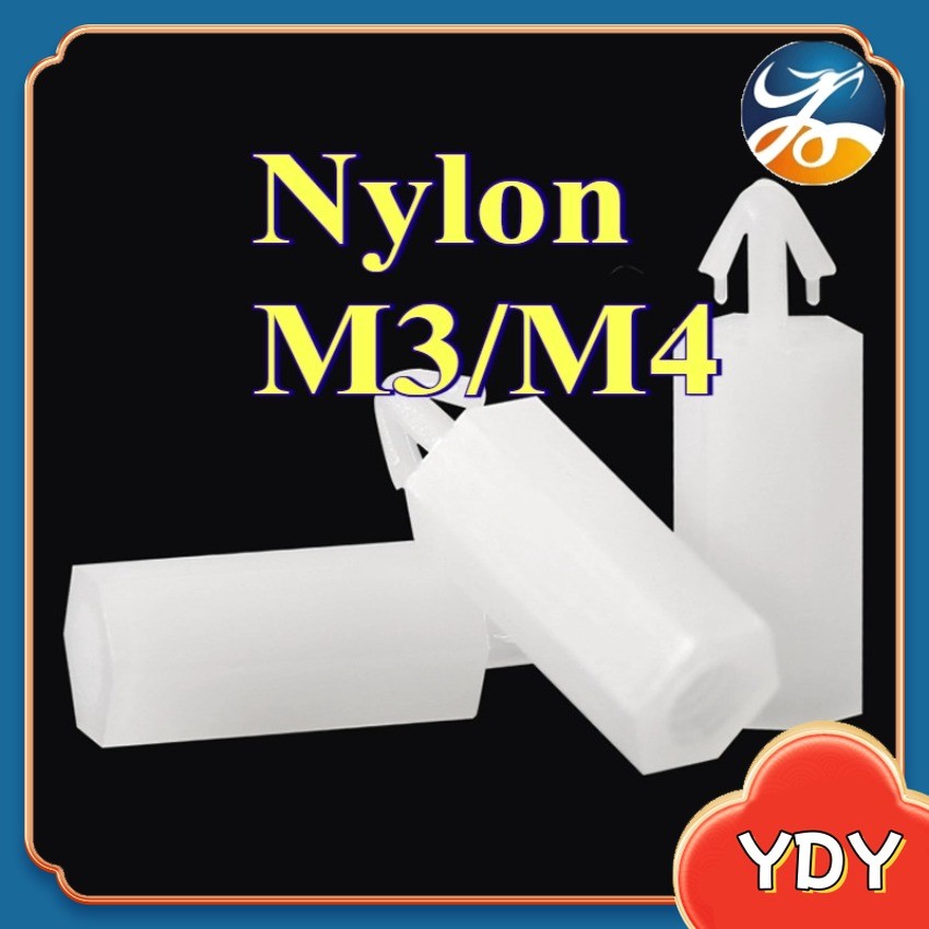 หัวเข็มขัดหกเหลี่ยมคอลัมน์ไนลอน M3 push-in PC board spacer คอลัมน์ยกคอลัมน์เครื่องบินหัวพลาสติกแยกคอ