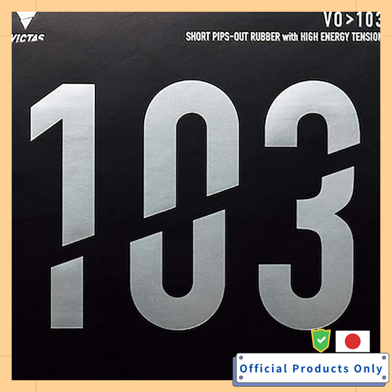 VICTAS Table Tennis Rubber VO1>03 Top Soft High Energy Tension Offensive Red 2.0 020242