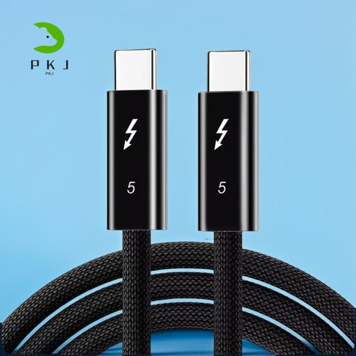 Thunderbolt 5 Dual Type-C Cable - 240W Fast Charging 120Gbps Data Transfer สําหรับ Hard Disk Dock