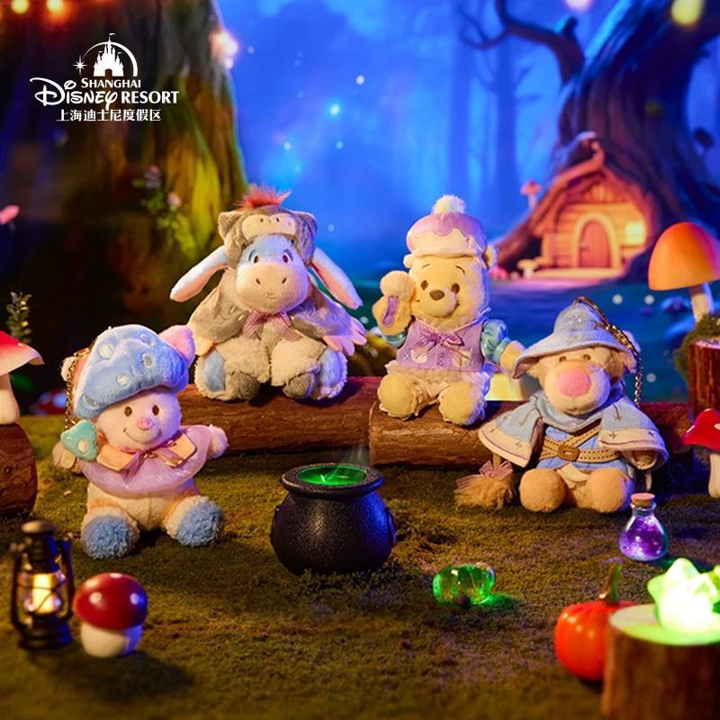ตุ๊กตาลดน้ําหนัก Shanghai Disney 2025 Hundred Mu Forest Series Pooh Piglet Eeyore Tigger Plush Toy K