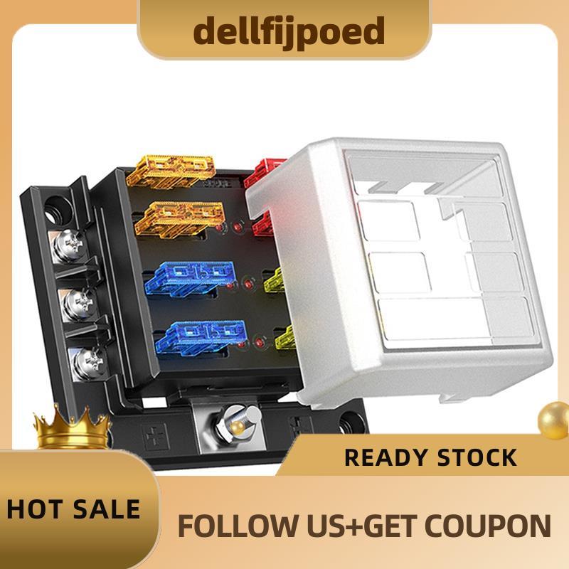 delfijpoedOne in และ Six Out 6P 100A 6-Way Holder RV ฟิวส์กล่องพร้อมไฟแสดงสถานะ LED ใหม่