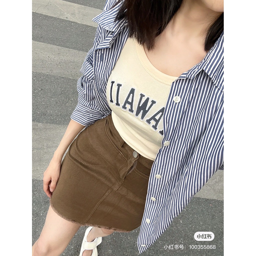 @@ b Home Same Style Hot-sale Style~hawaii English ปัก Letter Camisole