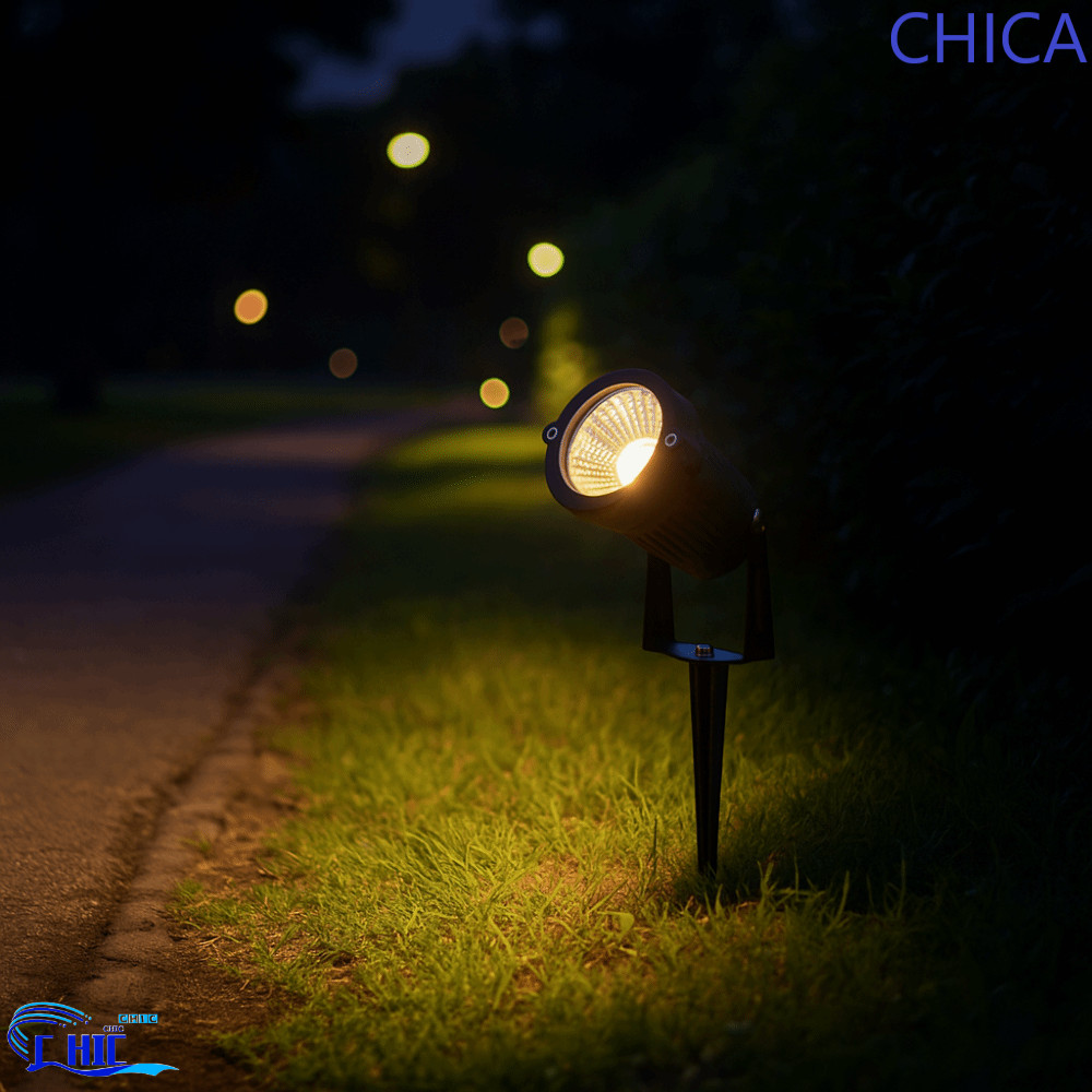 CHIAA ไฟสนามหญ้า LED,ประหยัดพลังงาน 3/5W Landscape Spike Spotlight, Greening Light ความสว่างสูงอลูมิ