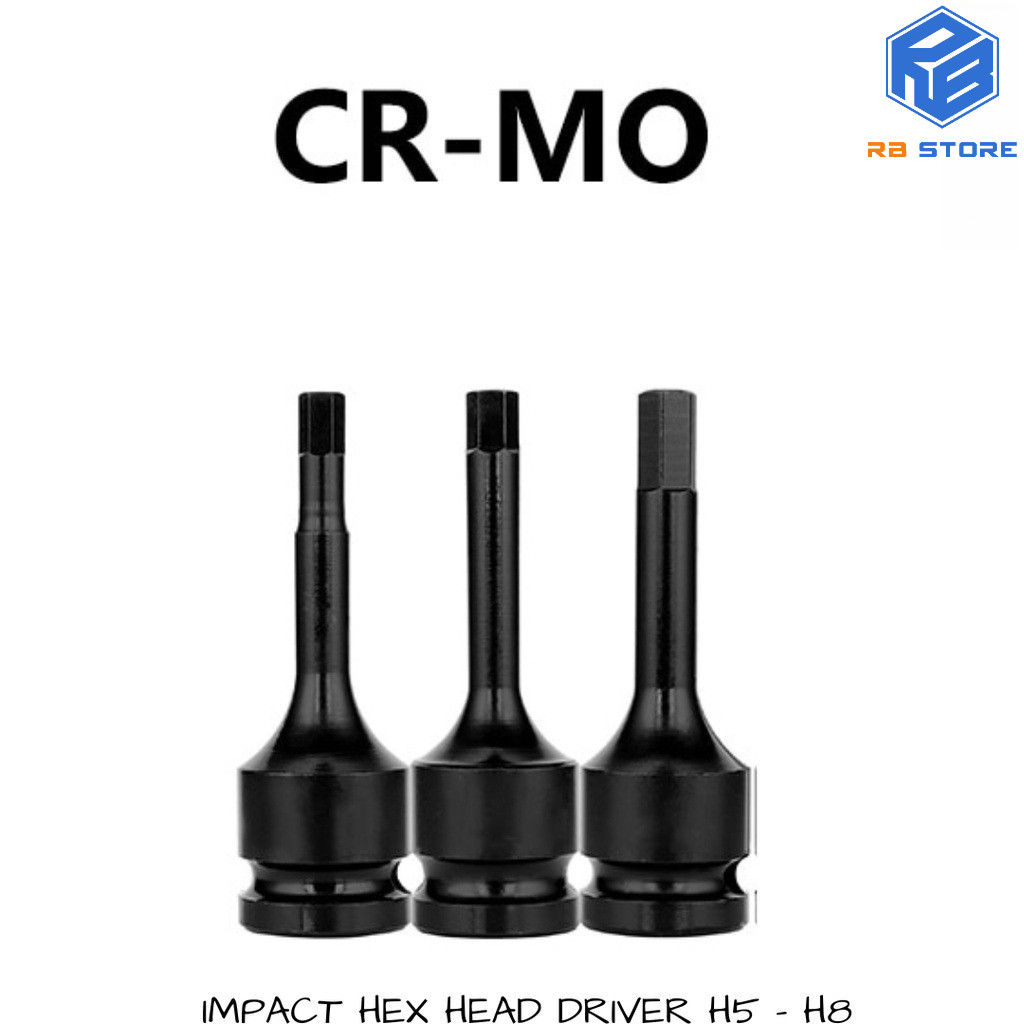 IMPACT SOCKET SOK HEX DRIVER 1/2 INCH H5 H6 H8