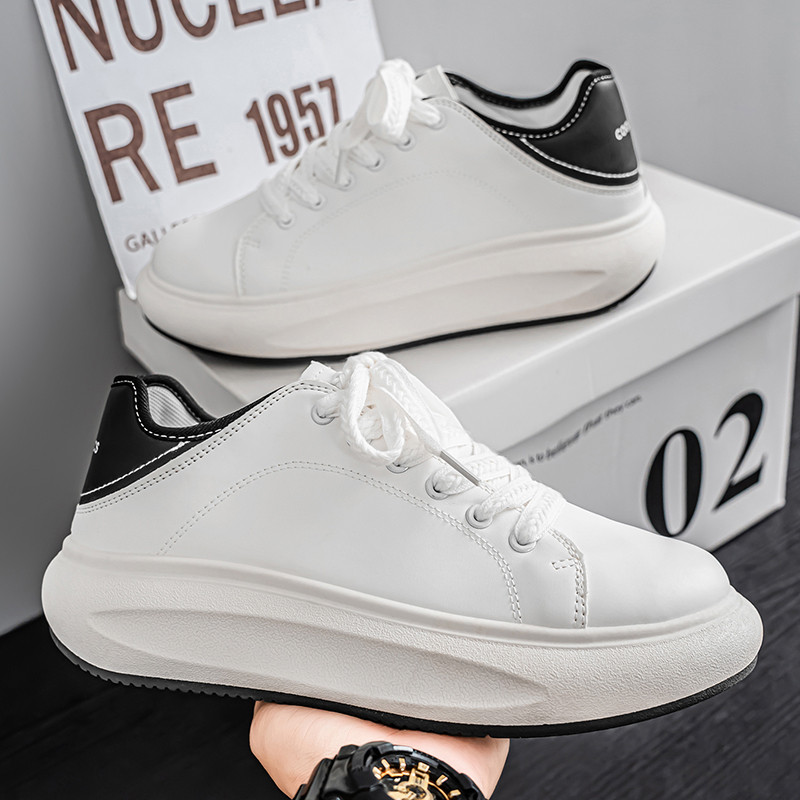 คอปกสีขาว A662 รองเท้าผ้าใบลําลองแฟชั่น P32