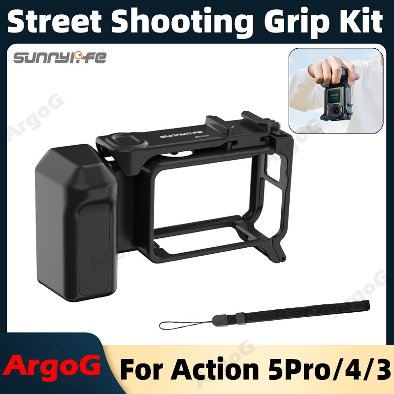 Sunnylife Xplorer Grip Kit กริปพร้อมเคจแบบรวมชิ้น สำหรับ Action 5 Pro/4/3 น้ำหนักเบา จับถนัดมือ อุปก