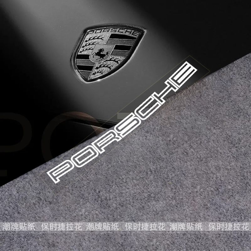PORSCHE letter stickers, 911 door decoration stickers, Macan, 718 rear car carved hollow stickers