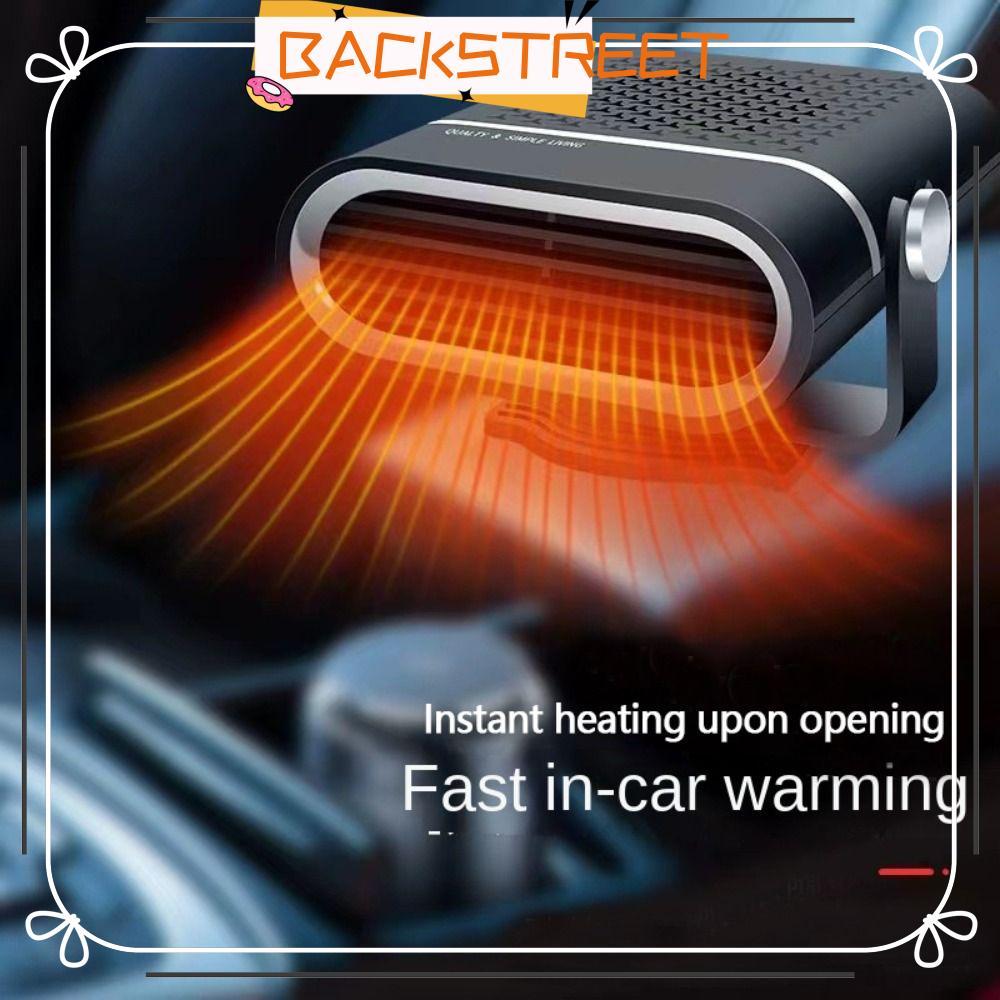 BACKSTAGE Car Heater Fan, 12V พัดลมทําความร้อนไฟฟ้าสะดวก, 150W ทนทานแบบพกพา Demister