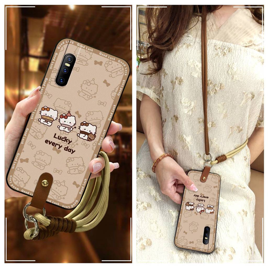 Youth Cooling VIVO V15 Pro/S1 Pro/V1832A เคสโทรศัพท์ 2 สีการ์ตูนสร้างสรรค์ซิลิโคนแนวโน้ม Digital Hal