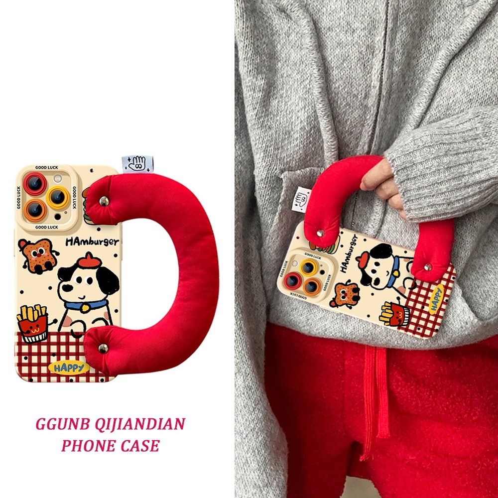 การ์ตูนการ์ตูน Burger French Fries Puppy เหมาะสําหรับ vivox100 เคสโทรศัพท์ x90/x80/70/60/50 หญิง s19