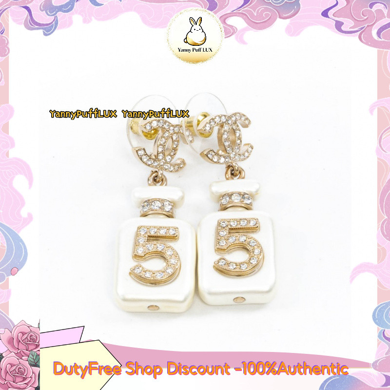 CHANEL NO.5 PERFUME DIAMOND ต่างหู เครื่องประดับหู
