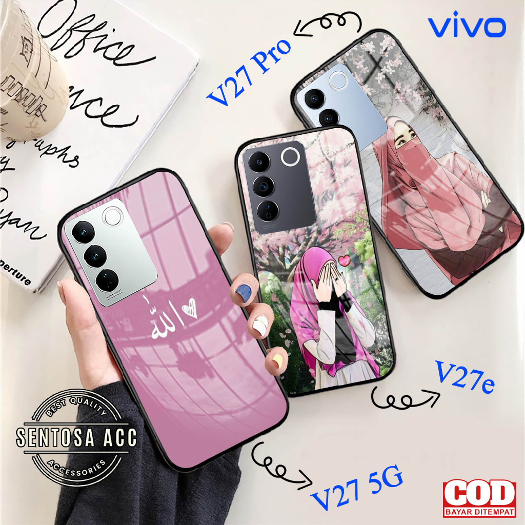 Softcase Glass Kaca VIVO V27(5G), V27E & V27 PRO - Casing HP VIVO V27(5G), V27E & V27 PRO [S21 ].